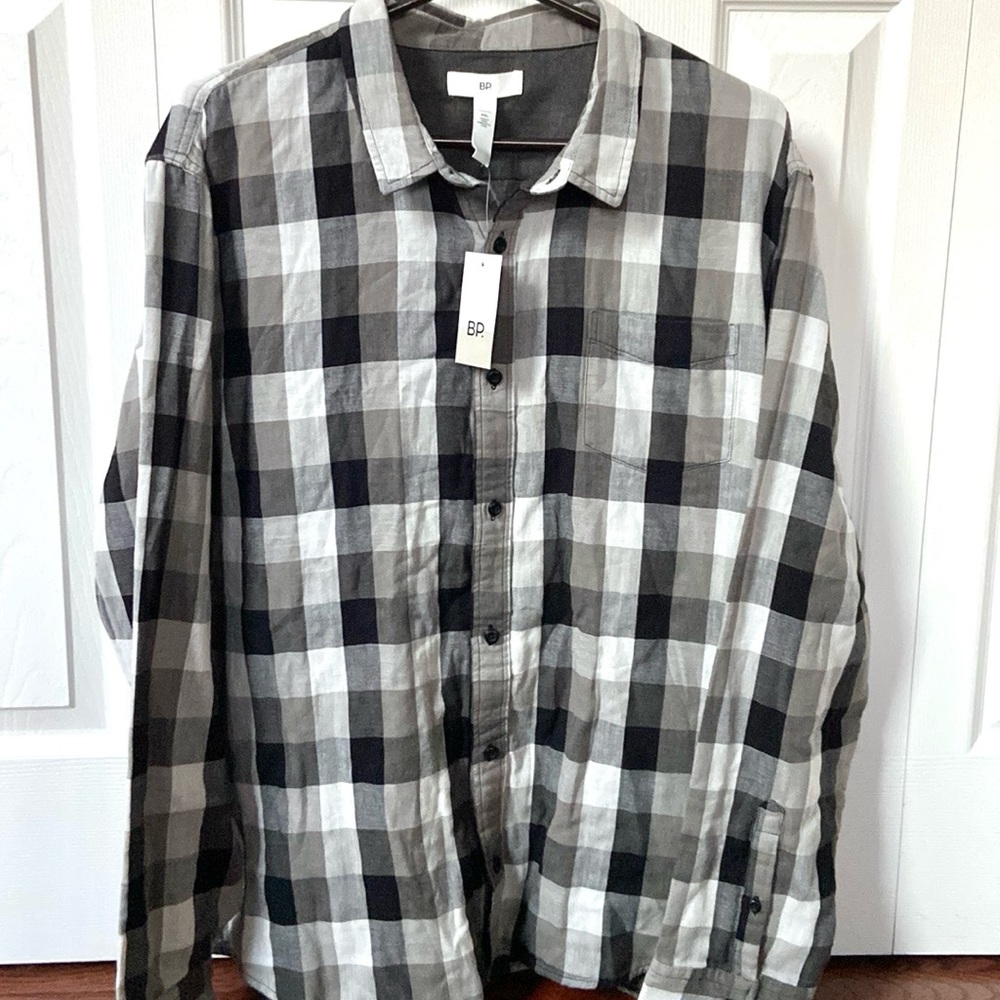 NWT BP. Plaid Button Up Shirt